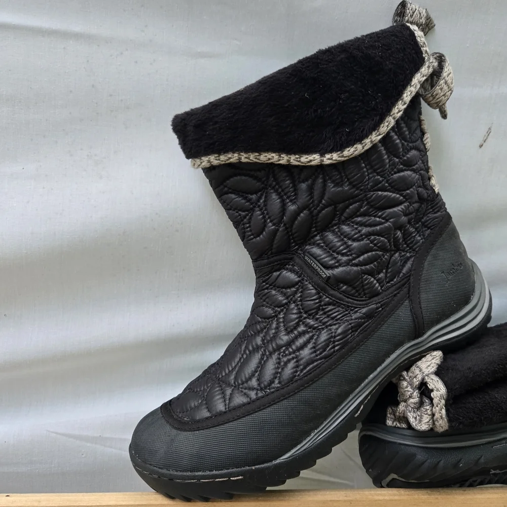 Jambu Black Quilted Kids Boots